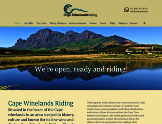 capewinelandsriding.co.za screenshot