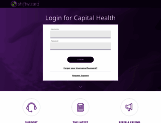 capitalhealth.myshiftwizard.com screenshot