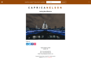 capricanelson.com screenshot