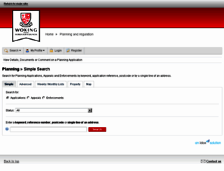 caps.woking.gov.uk screenshot