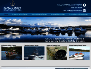 captainjacksboatingschool.com screenshot