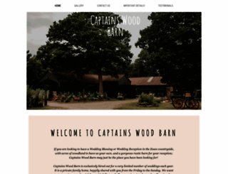 captainswoodbarn.com screenshot