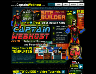 captainwebhost.com screenshot