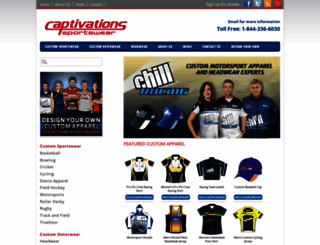 captivationssportswear.com screenshot
