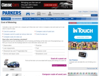 car-costs.parkers.co.uk screenshot
