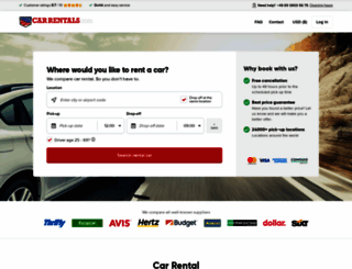 car-rentals.com screenshot