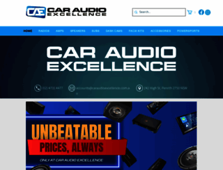 caraudioexcellence.com.au screenshot