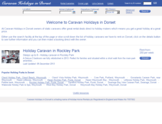 caravan-holidays-in-dorset.co.uk screenshot