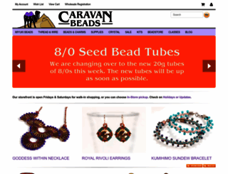 caravanbeads.americommerce.com screenshot