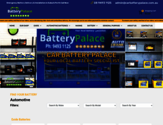 carbatterypalace.com.au screenshot