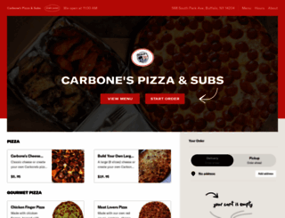 carbonespizzasubs.com screenshot