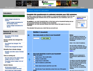 carbonindependent.org screenshot