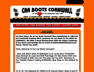 carbootscornwall.co.uk screenshot
