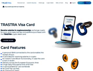 card.trastra.com screenshot