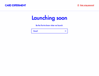 cardexperiment.com screenshot
