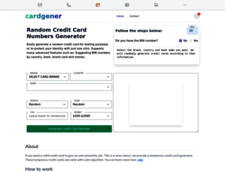 cardgener.com screenshot