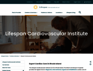 cardiac.lifespan.org screenshot