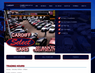 cardiffselectcars.com.au screenshot