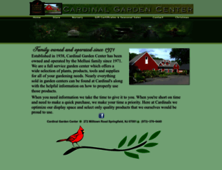 cardinalgardencenter.net screenshot