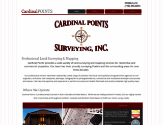 cardinalpointssurveying.com screenshot
