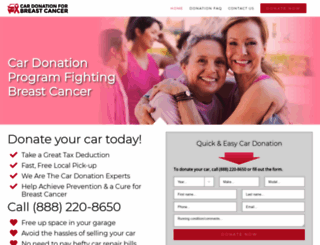 cardonationforbreastcancer.org screenshot