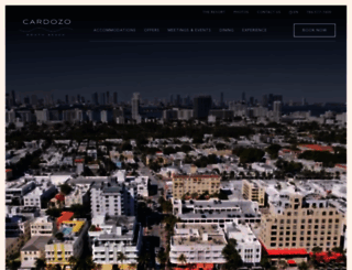cardozohotel.com screenshot