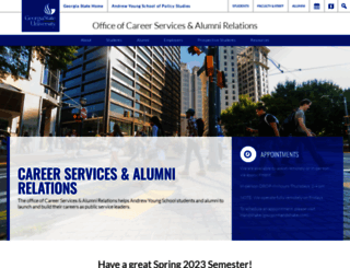 career.aysps.gsu.edu screenshot