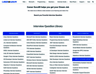 career.guru99.com screenshot