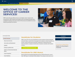 career.uno.edu screenshot