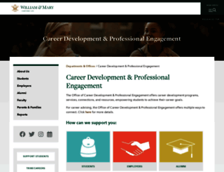 career.wm.edu screenshot