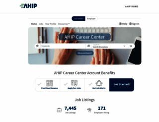 careercenter.ahip.org screenshot