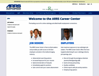 careercenter.arrs.org screenshot