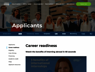 careerconnect.summerinternships.com screenshot