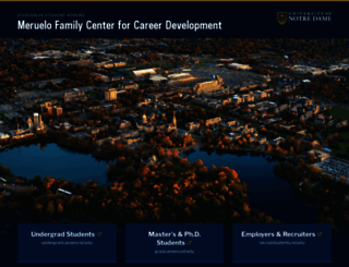careerdevelopment.nd.edu screenshot