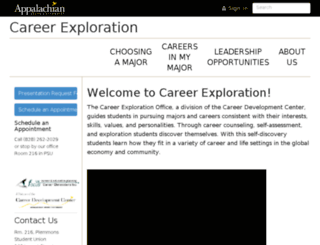 careerexploration.appstate.edu screenshot