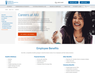 careers.aiuonline.edu screenshot