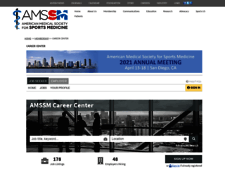 careers.amssm.org screenshot