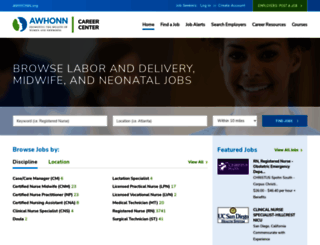 careers.awhonn.org screenshot