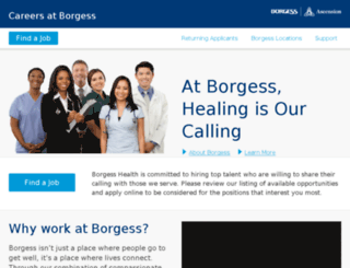 careers.borgess.com screenshot