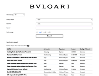 careers.bulgari.com screenshot