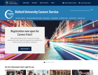 careers.ox.ac.uk screenshot