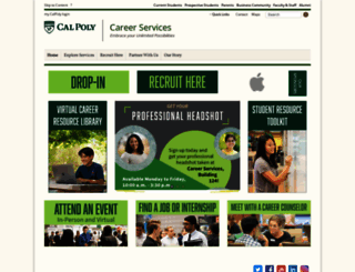 careerservices.calpoly.edu screenshot