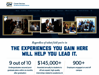 careerservices.gwu.edu screenshot