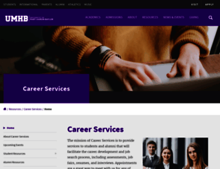 careerservices.umhb.edu screenshot