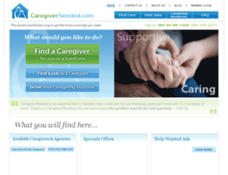 caregiverneeded.com screenshot