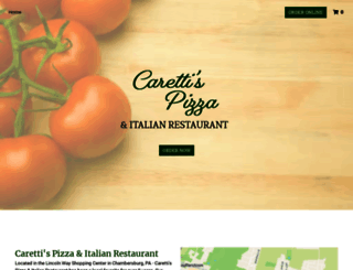 carettisrestaurant.com screenshot