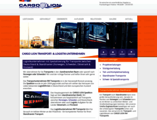 cargo-lion.de screenshot
