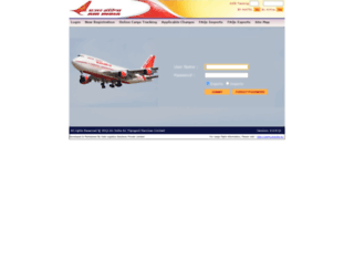 cargo.airindia.in screenshot
