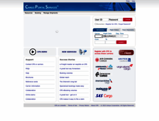 cargoportalservices.com screenshot