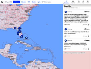 caribbean.liveuamap.com screenshot